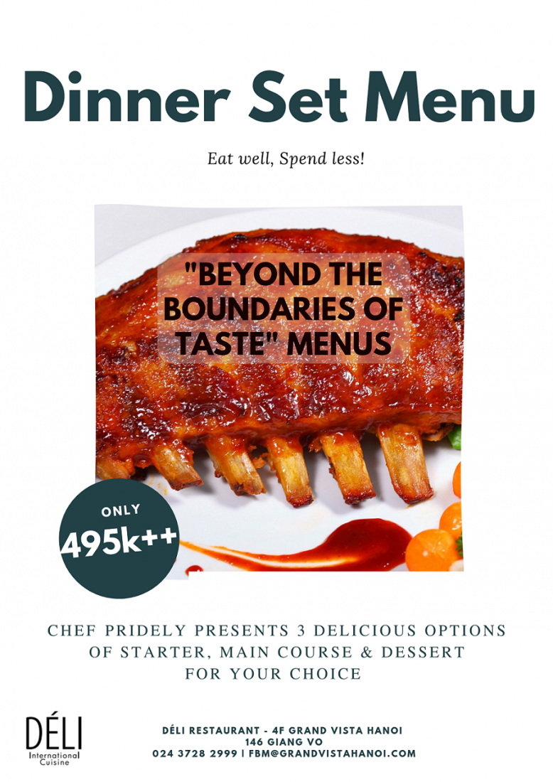 Tasty lunch & dinner set menus GrandVista