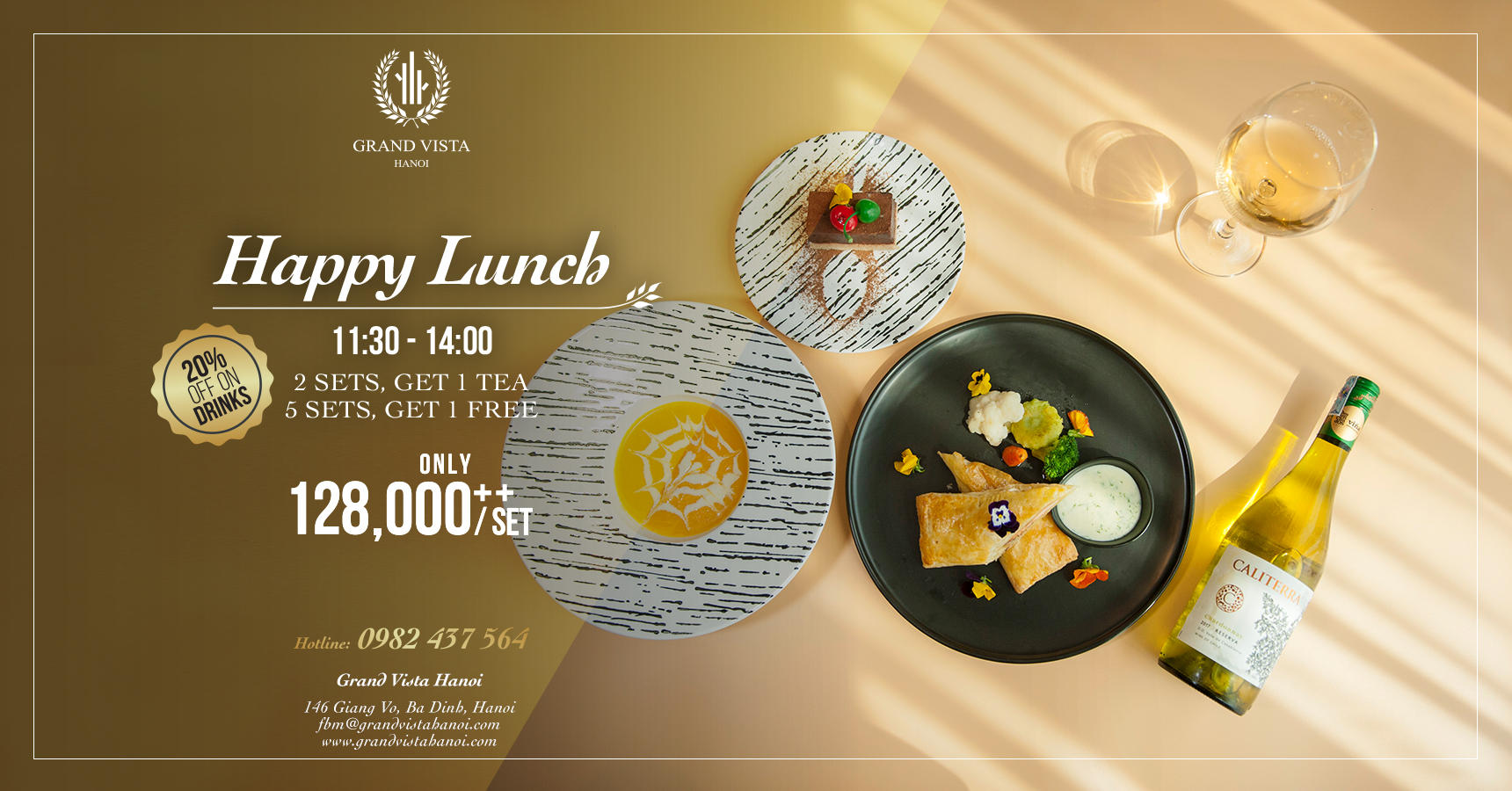 Happy Lunch – 2 sets get 1 tea, 5 sets get 1 free